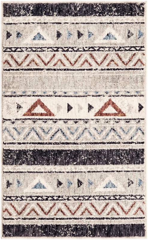 Leary · Geometric rug, gray