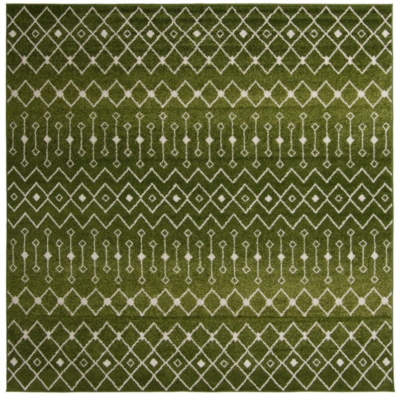 10' x 10' Boswell · Chevron rug, green