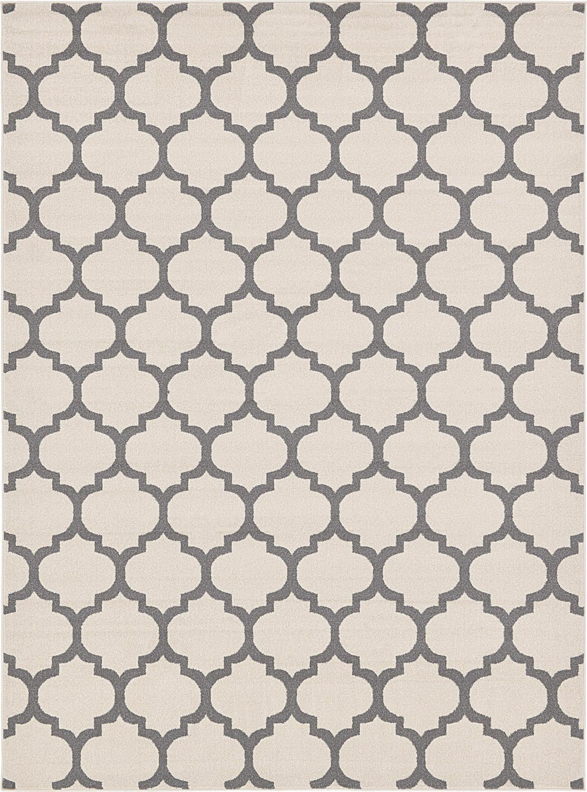 7' 10 x 11' Arkwright · Trellis rug, beige and gray