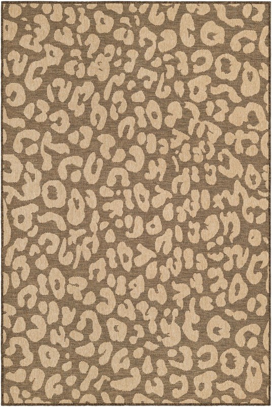 5' 3 x 8' Durand · Leopard print rug, brown and natural