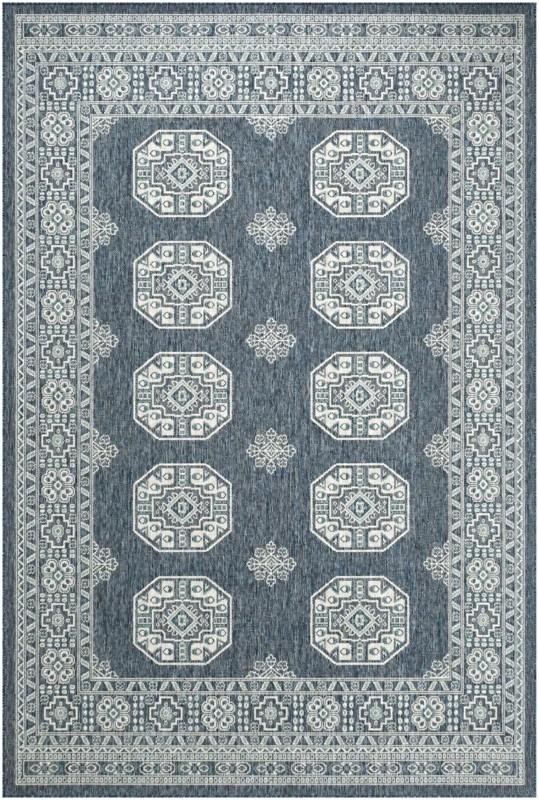 Kirkland · Border Outdoor Rug, blue