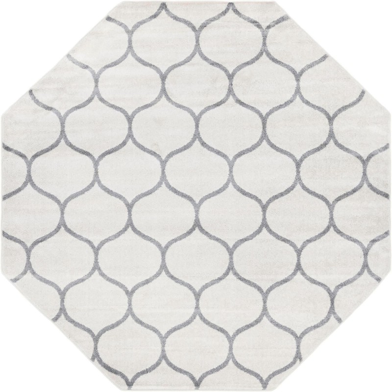 Ingram · Lattice rug, ivory and gray