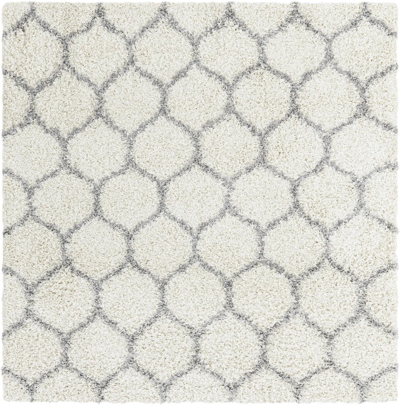 6' x 6' Barnett · Lattice Shag Rug, ivory