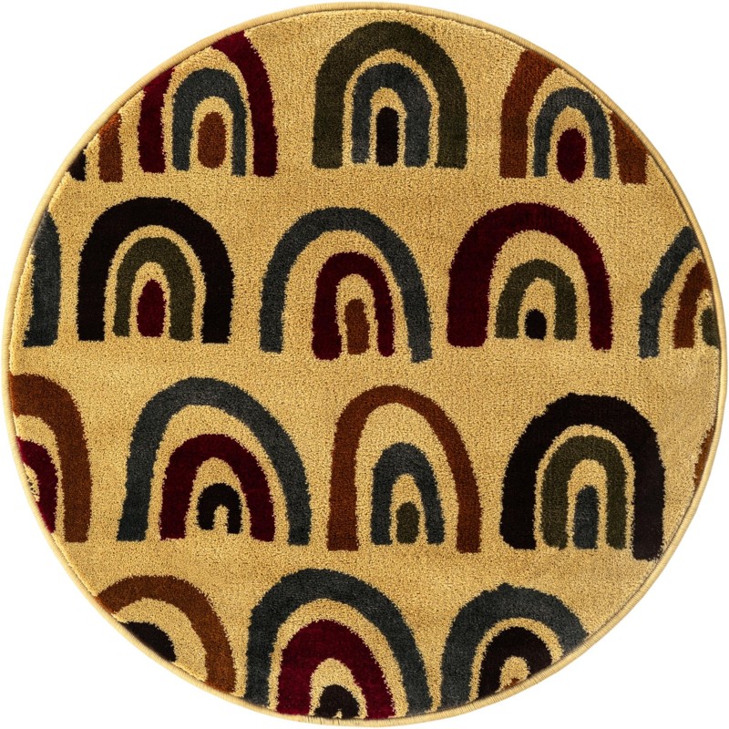 3' x 3' Foxley · Geometric rug, cream