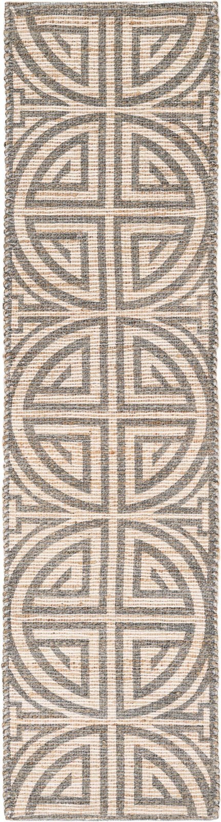 2' 2 x 8' Pasco · Geometric rug, gray and ivory