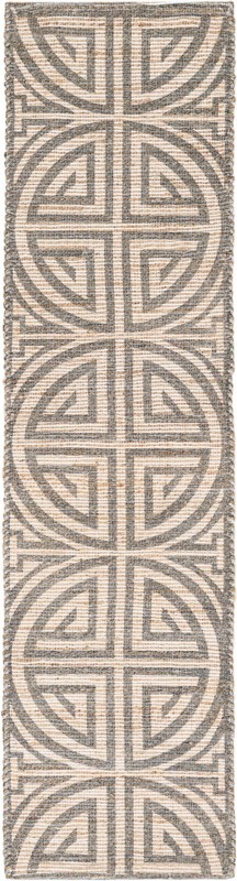 2' 2 x 8' Pasco · Geometric rug, gray and ivory