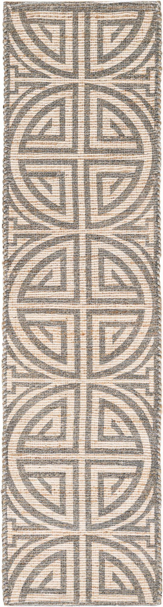 2' 2 x 8' Pasco · Geometric rug, gray and ivory