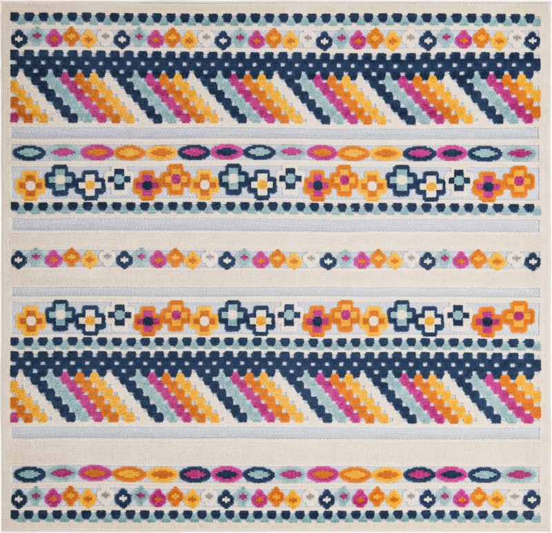 7' 10 x 7' 10 Tanner · Geometric Outdoor Rug, gray