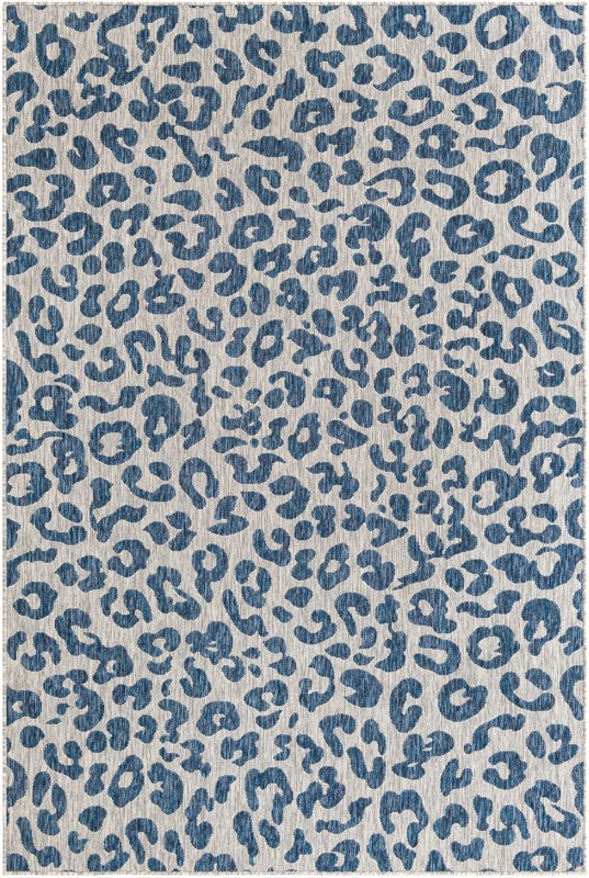 6' x 9' Cardamom · Animal print Outdoor Rug, blue