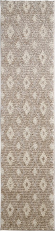 Gaines · Diamond lattice rug, taupe and ivory