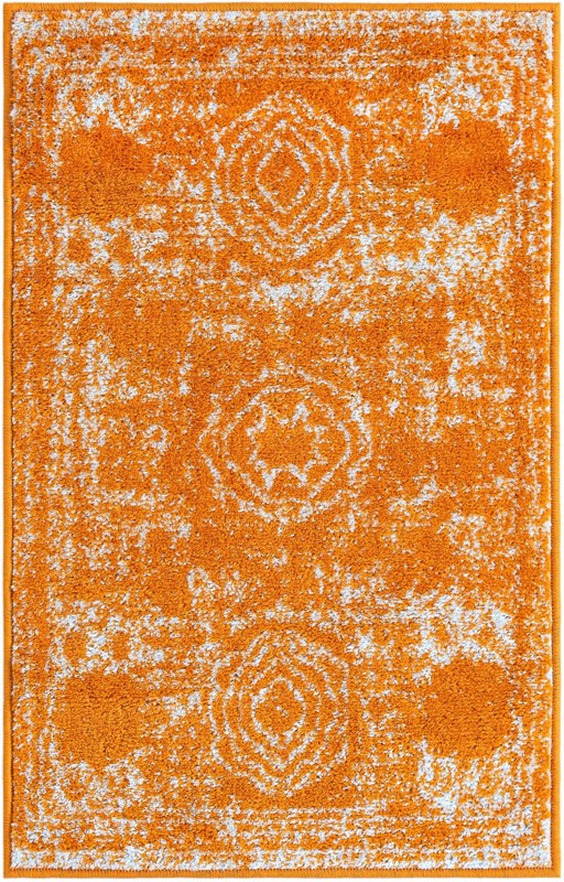 2' x 3' Benedict · Border rug, orange