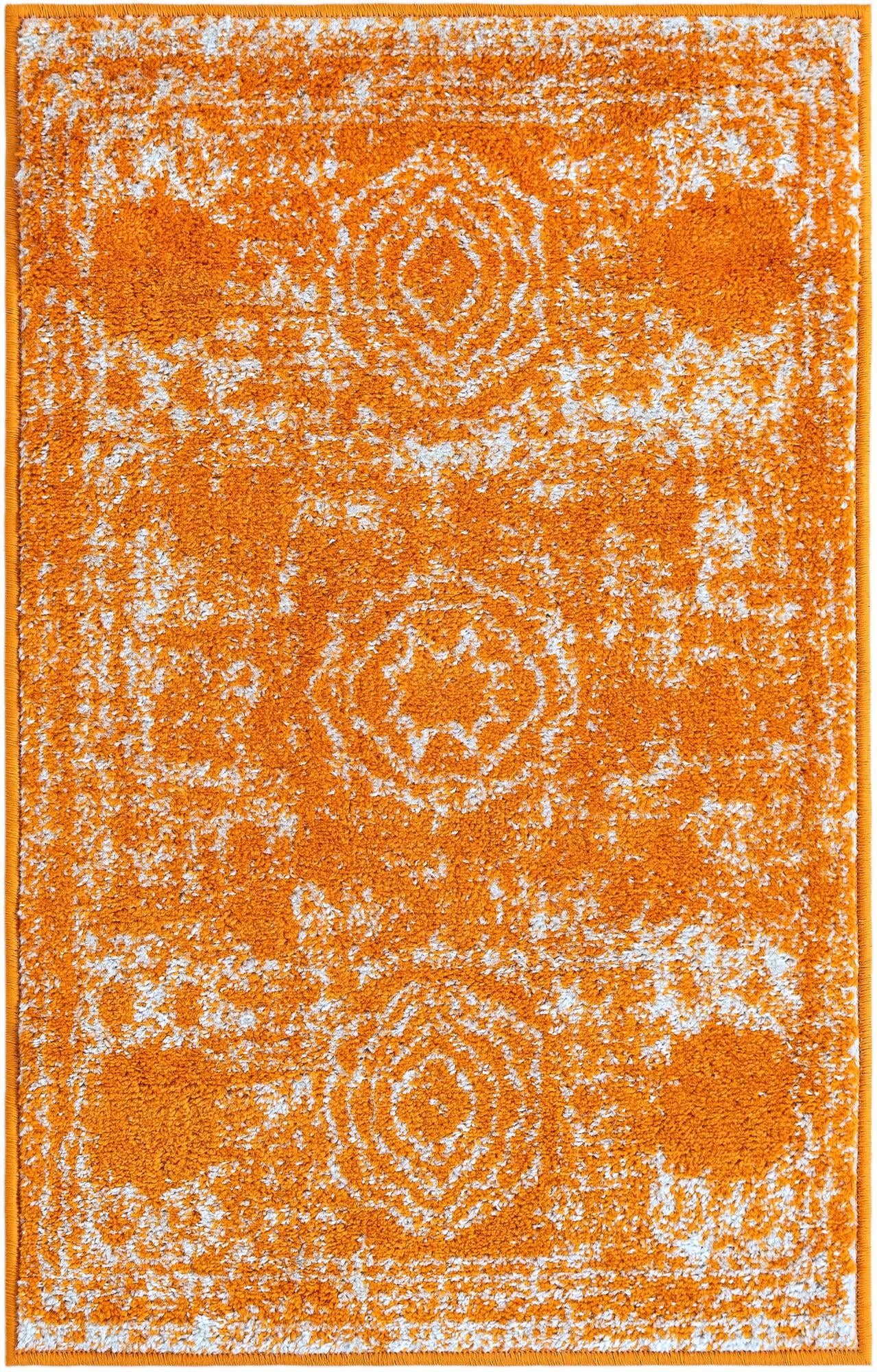 2' x 3' Benedict · Border rug, orange