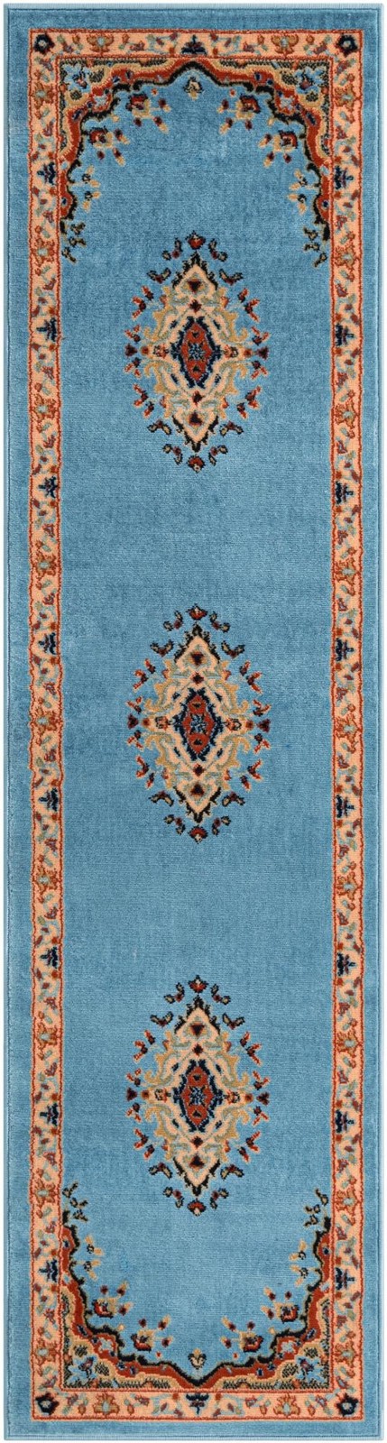 2' x 8' 2 Bingham · Border rug, blue