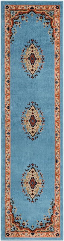 2' x 8' 2 Bingham · Border rug, blue