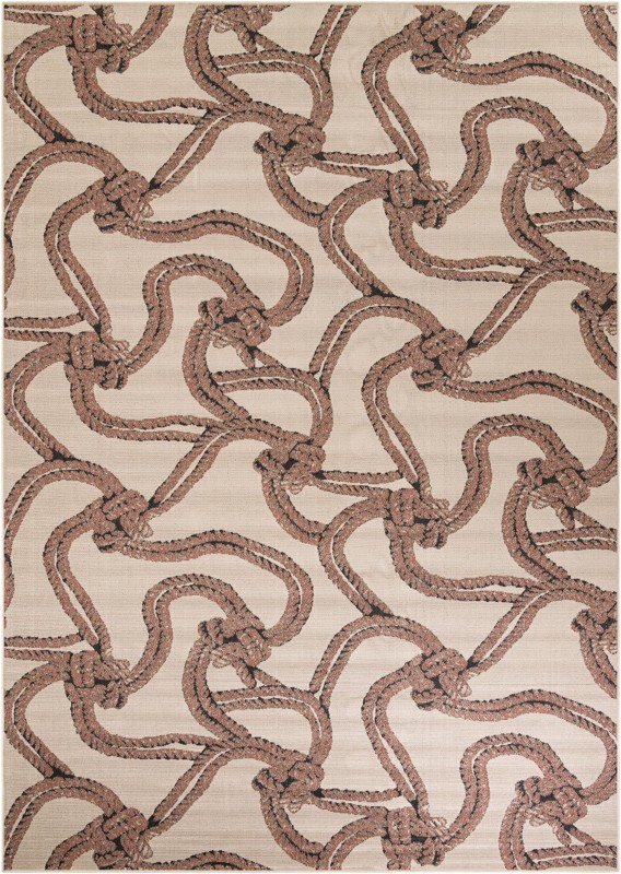 Brinkley · Nautical rope Outdoor Rug, beige and terracotta