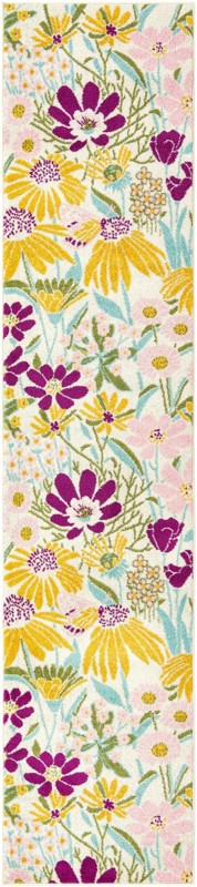 Fennel · Floral / botanical rug, white