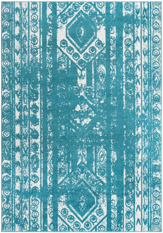 7' x 10' Underhill · Diamond rug, turquoise