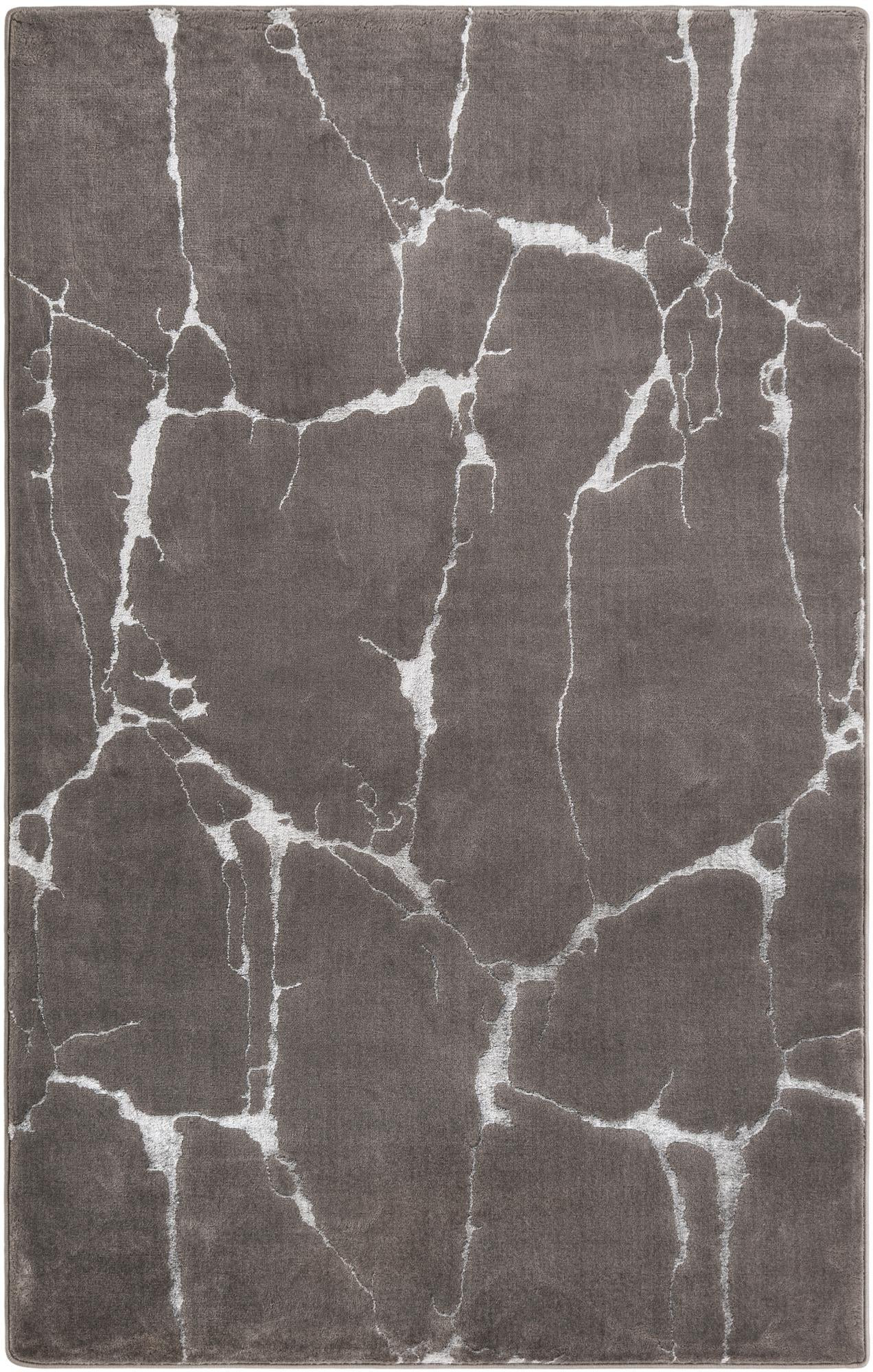 2' x 5' Ravenhill · Abstract rug, gray and silver