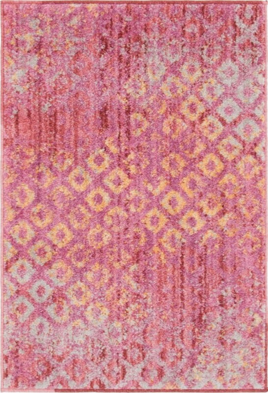2' 2 x 3' Farley · Animal print rug, red