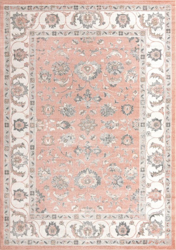 10' x 14' Aspen · Border rug, rose
