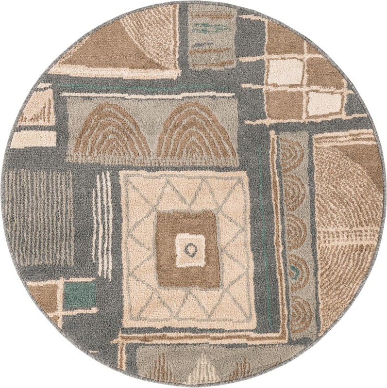 4' x 4' Yeats · Abstract rug, multi