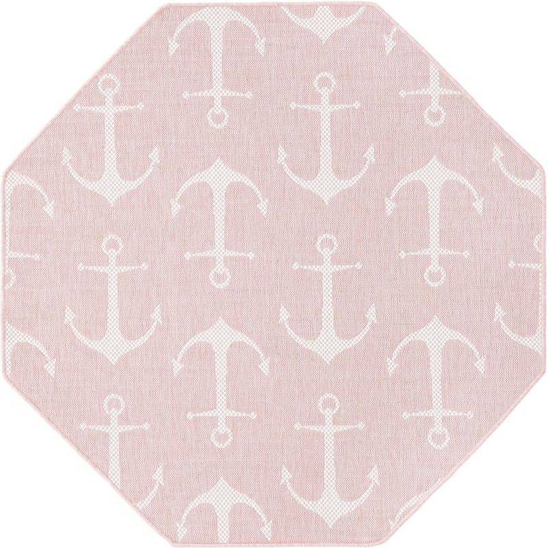 5' 3 x 5' 3 Millbrook · Pictoral Outdoor Rug, pink
