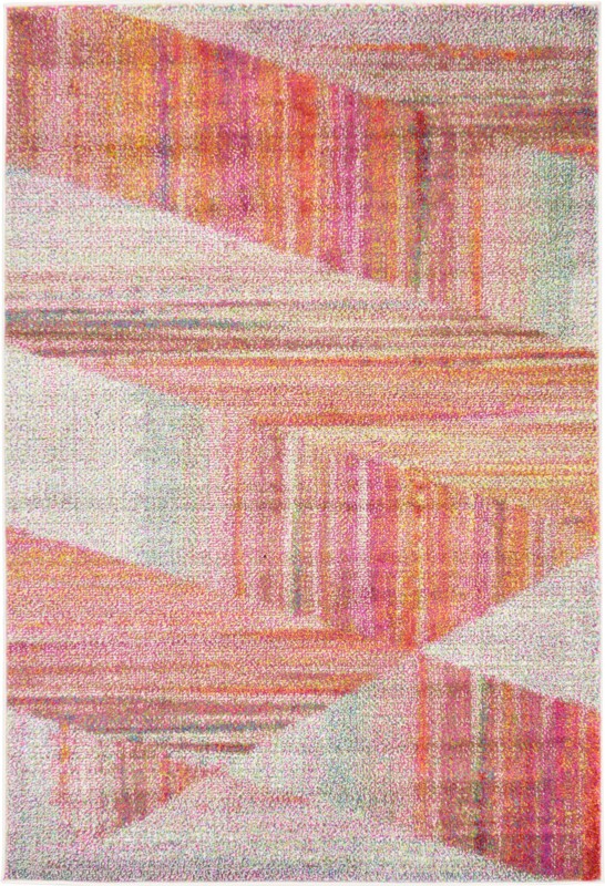 4' x 6' Armitage · Abstract geometric rug, pink and orange