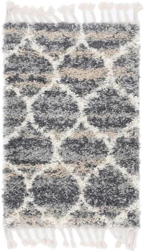 2' 2 x 3' Everett · Trellis Shag Rug, gray