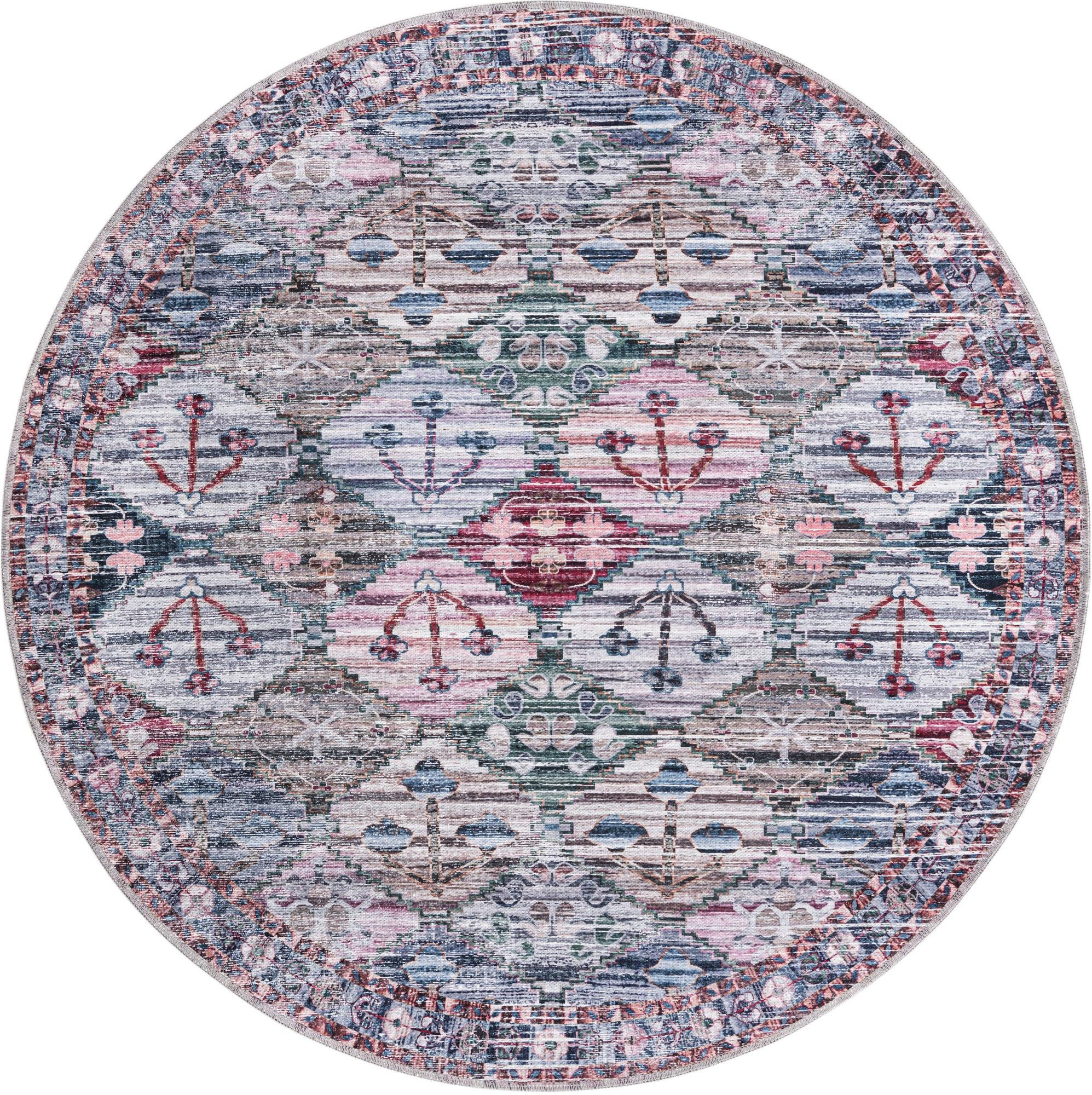 5' 3 x 5' 3 Radley · Geometric diamond Washable Rug, multi