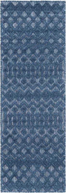 2' x 6' Creed · Diamond Outdoor Rug, navy