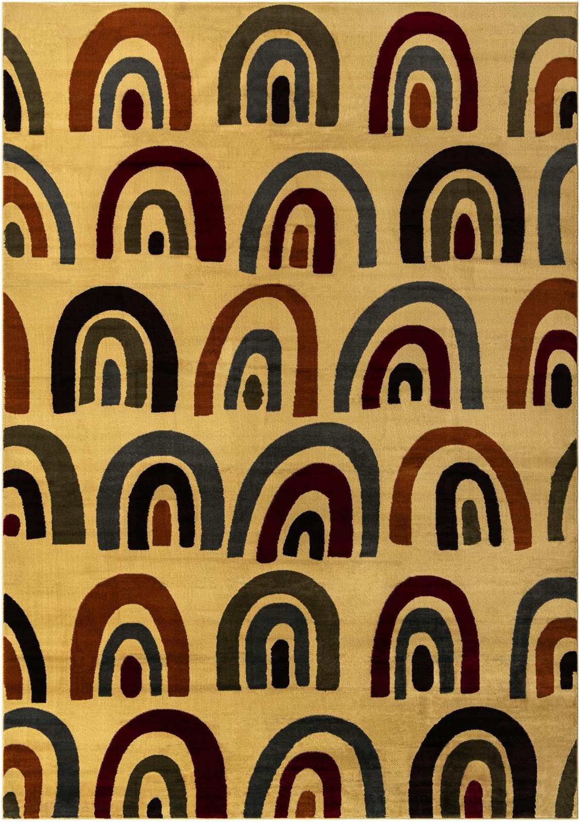10' x 14' Foxley · Geometric rug, cream