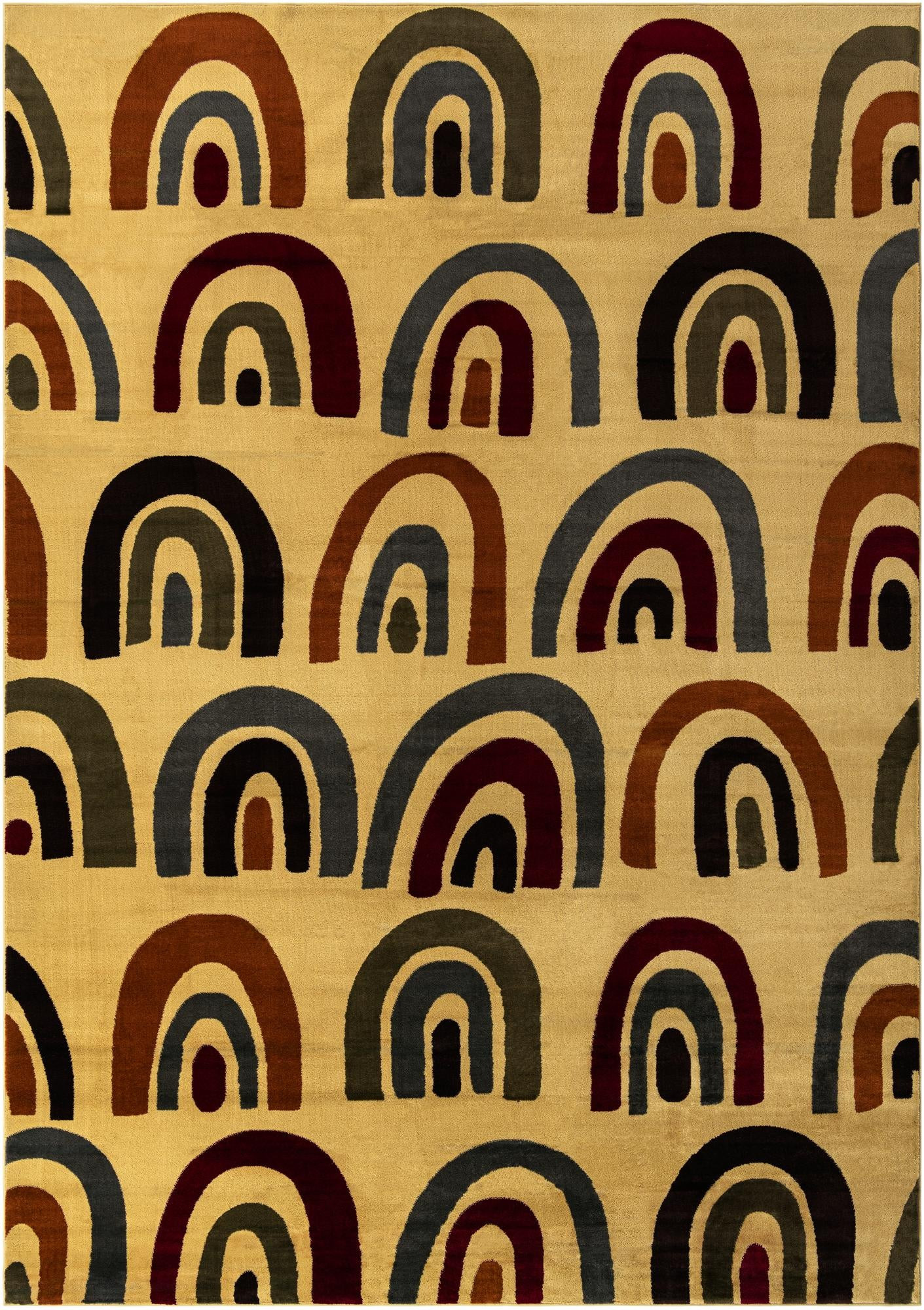 10' x 14' Foxley · Geometric rug, cream