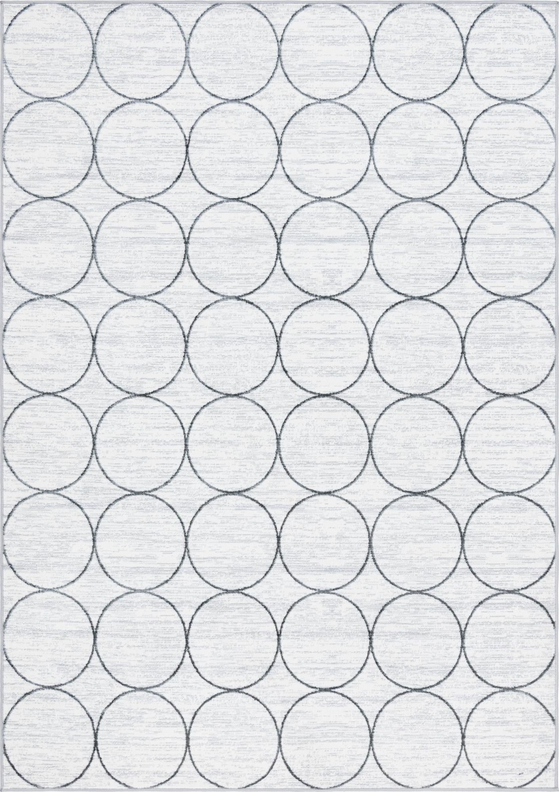 7' x 10' Corvallis · Geometric lattice rug, white and gray
