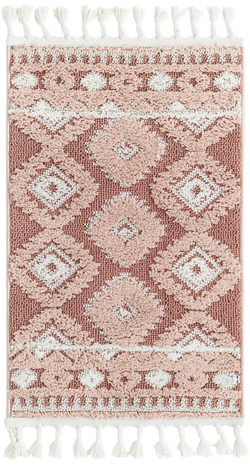 2' x 3' Bernard · Border rug, pink