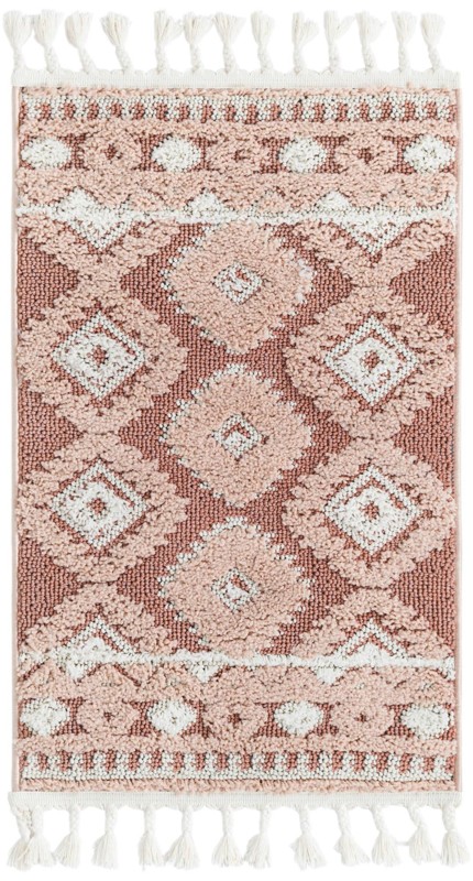 2' x 3' Bernard · Border rug, pink
