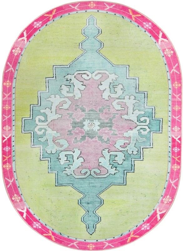 Sanderson · Border Washable Rug, green