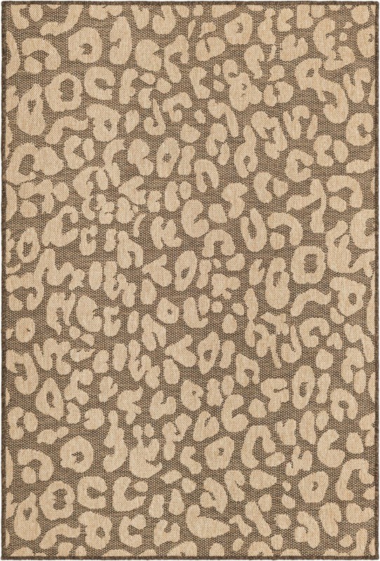 4' x 6' Durand · Leopard print rug, brown and natural