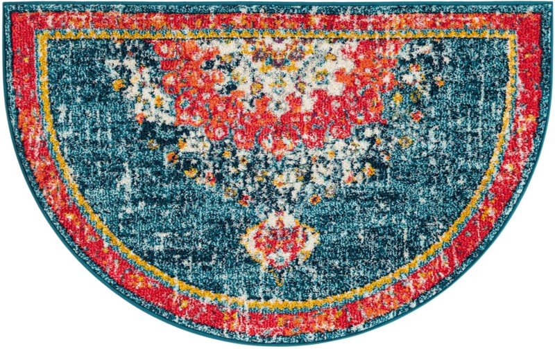 3' x 6' Amberley · Medallion rug, navy and red