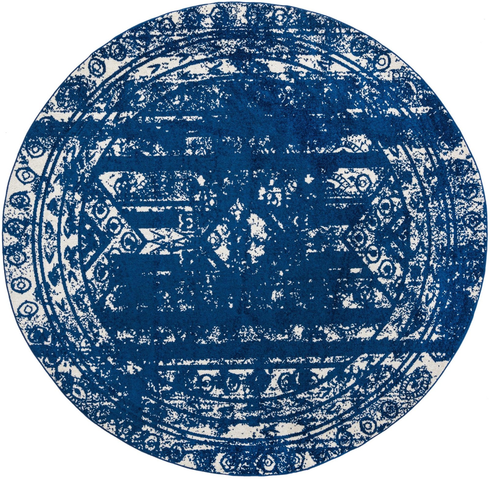 10' x 10' Underhill · Border rug, navy blue