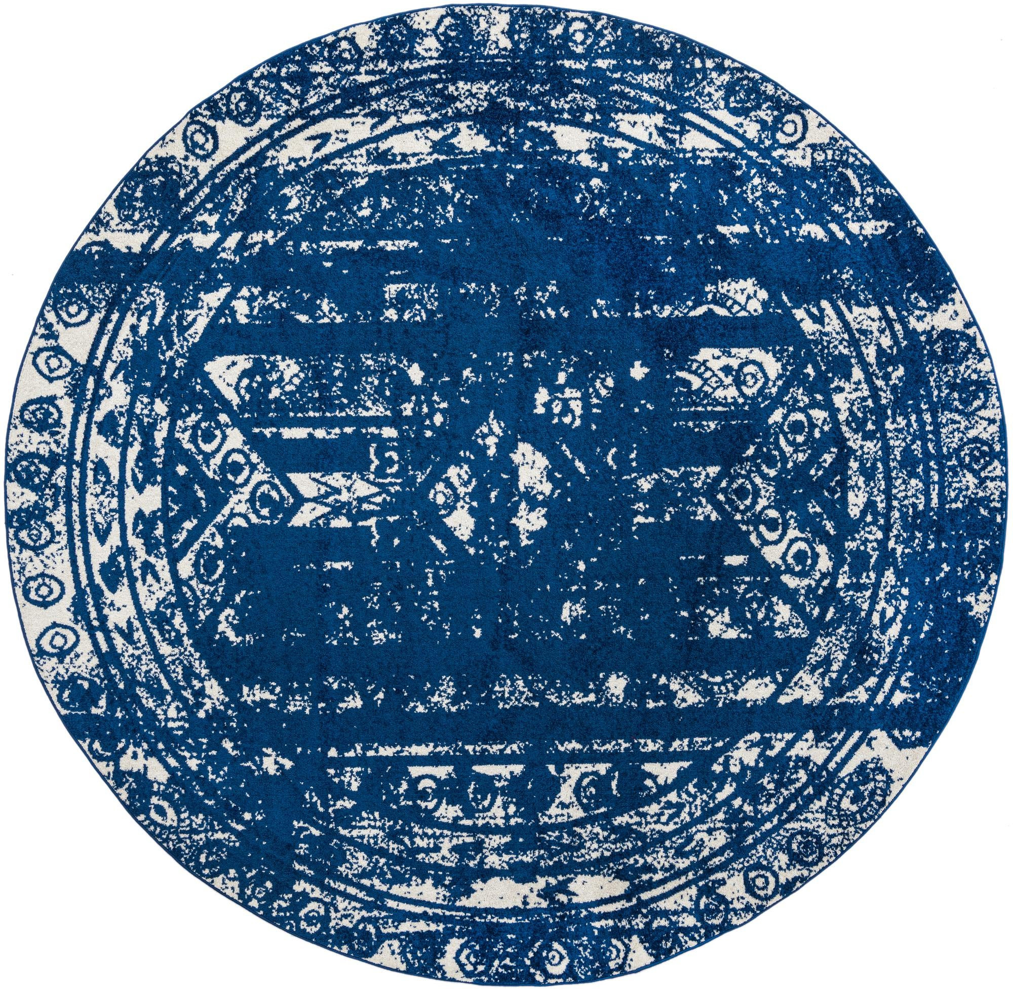 10' x 10' Underhill · Border rug, navy blue