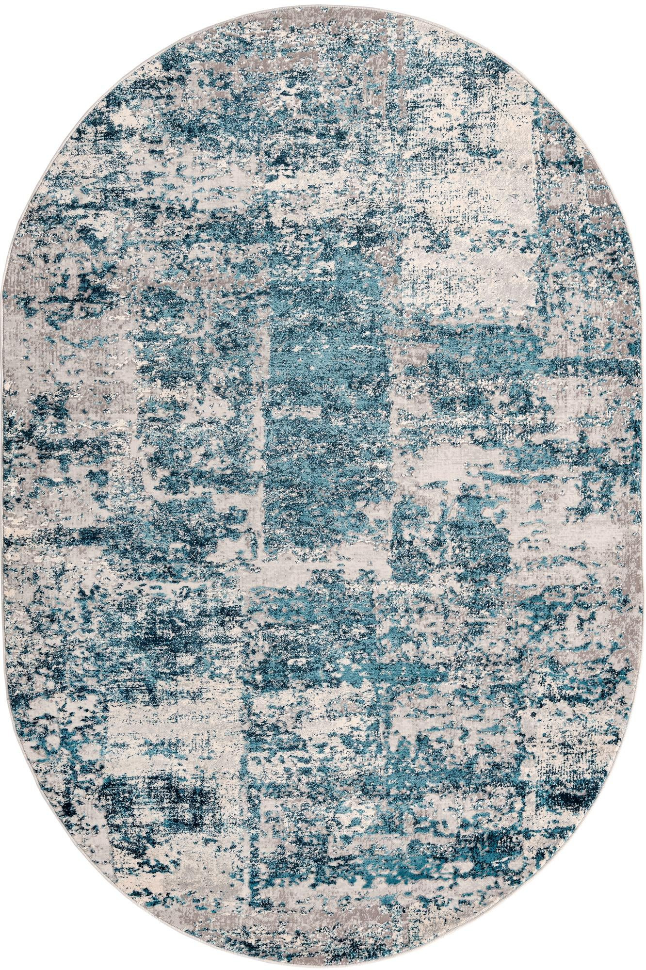 5' 3 x 8' Evanston · Abstract rug, blue