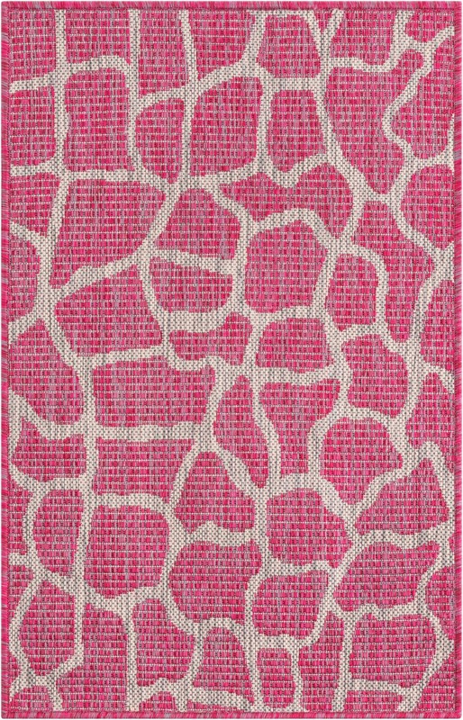 Stillwater · Animal print Outdoor Rug, fuschia