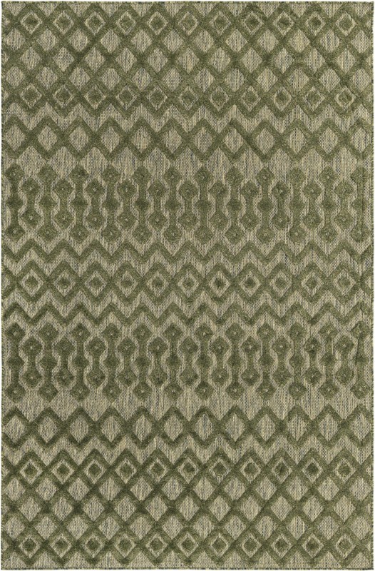 6' x 9' Creed · Diamond Outdoor Rug, green
