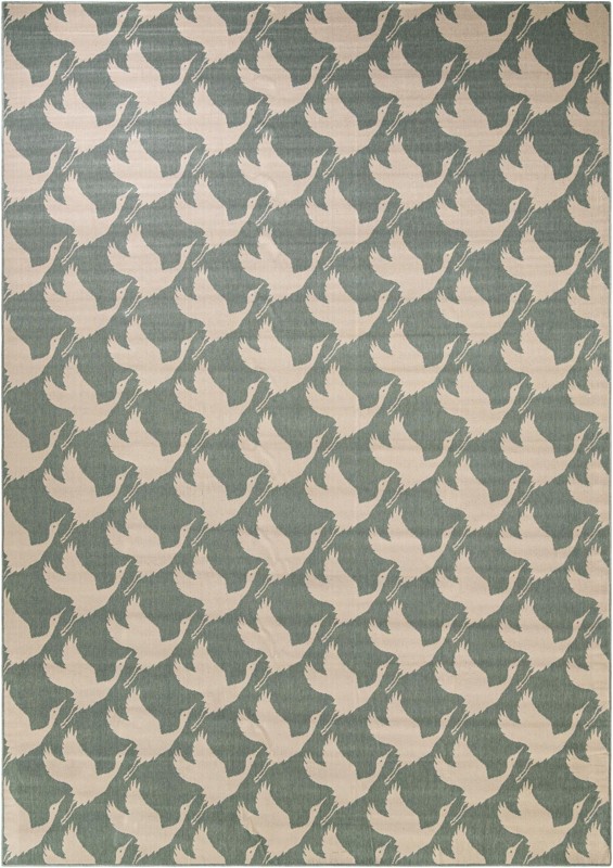 Hanover · Pictoral Outdoor Rug, stone blue