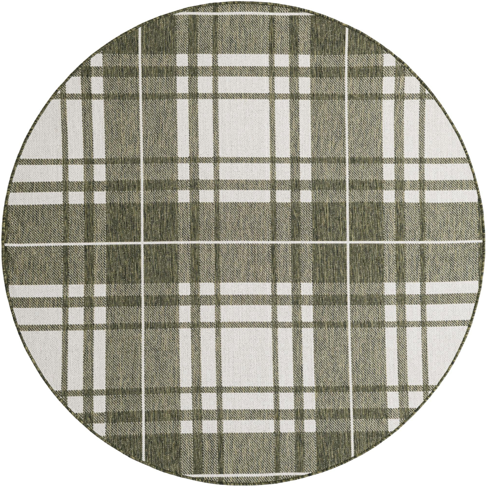6' x 6' Maguire · Plaid Outdoor Rug, green