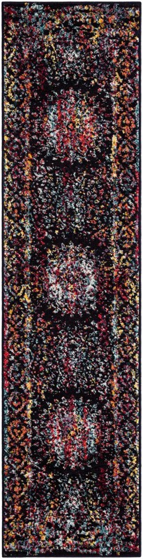2' x 8' Benedetto · Border rug, multi