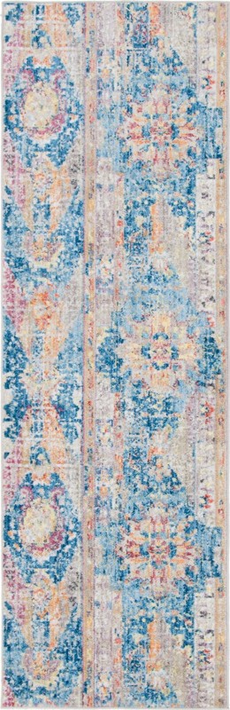 2' 7 x 8' 2 Amos · Medallion rug, blue