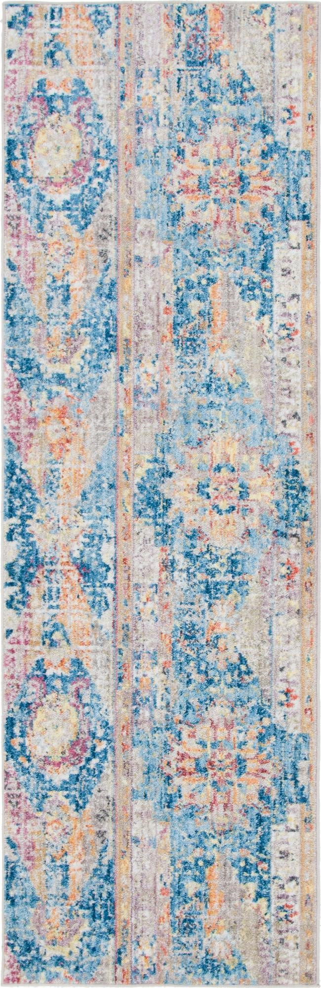 2' 7 x 8' 2 Amos · Medallion rug, blue