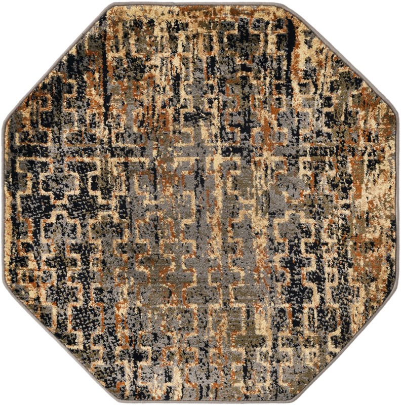 3' 3 x 3' 3 Phoebe · Abstract rug, blue