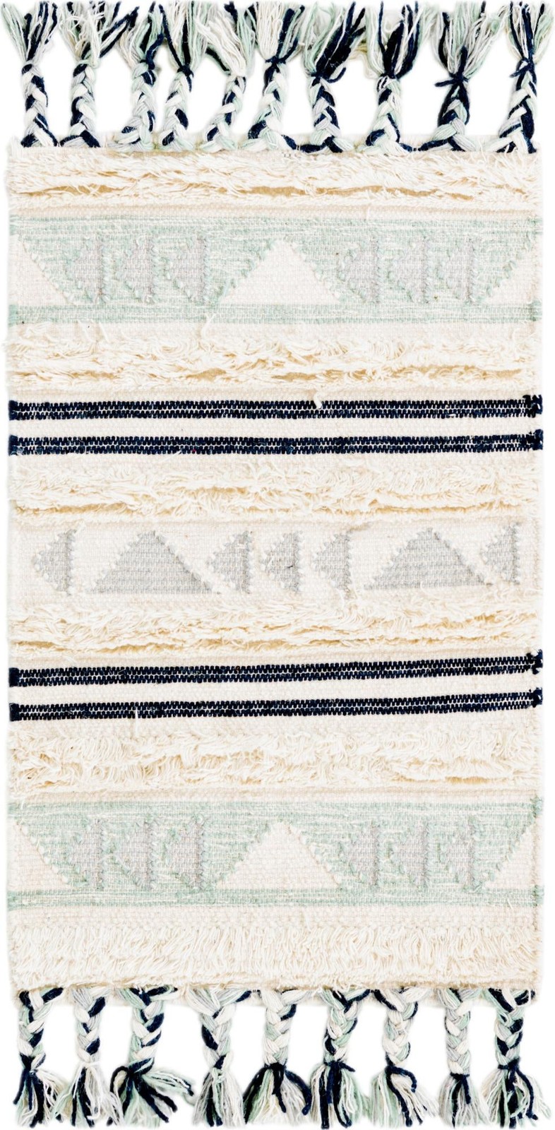 2' x 3' 1 Tolbert · Geometric Wool Rug, aquamarine